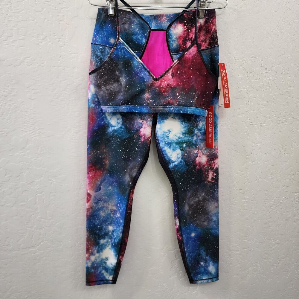 NWT Good American Space Design Workout Sports Bra and Legging Set XL Rare